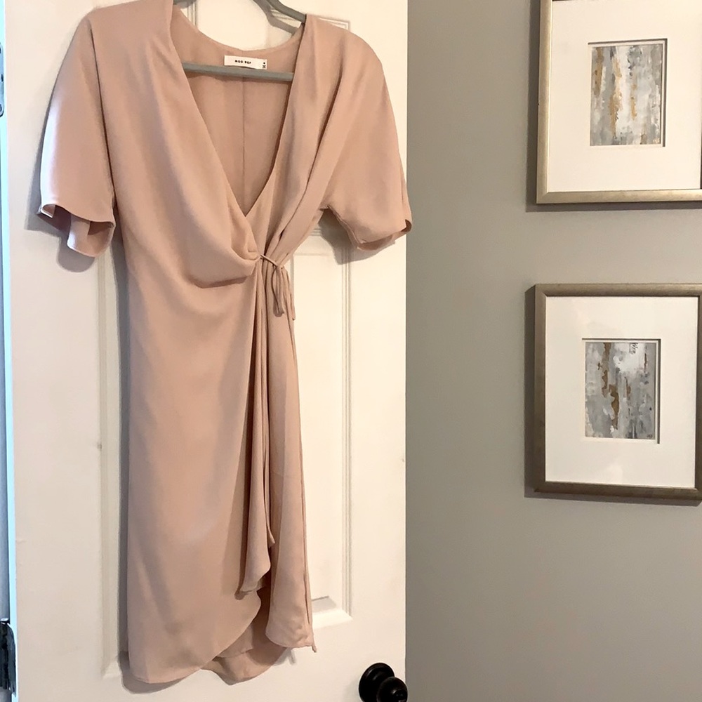 Blush Pink Wrap Dress